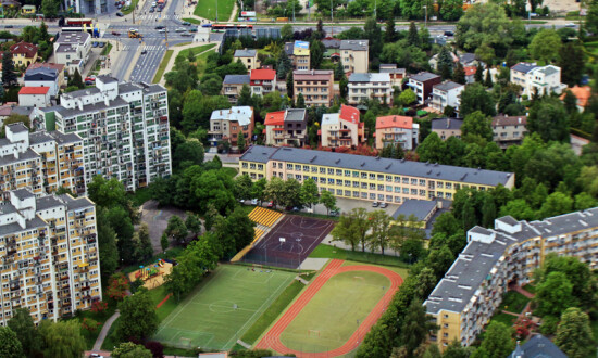 zdjęcie z lotu ptaka Szkoła Podstawowa nr 3 w Lublinie
