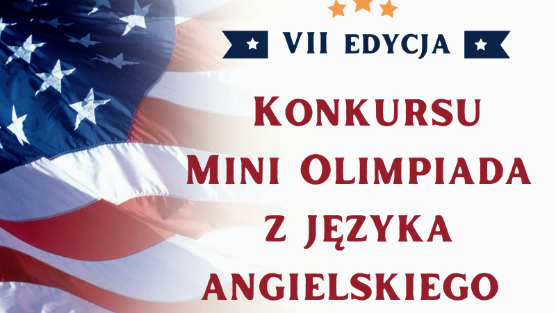 logo konkursu VII edycja Konkursu Mini Olimpiada z języka angielskiego